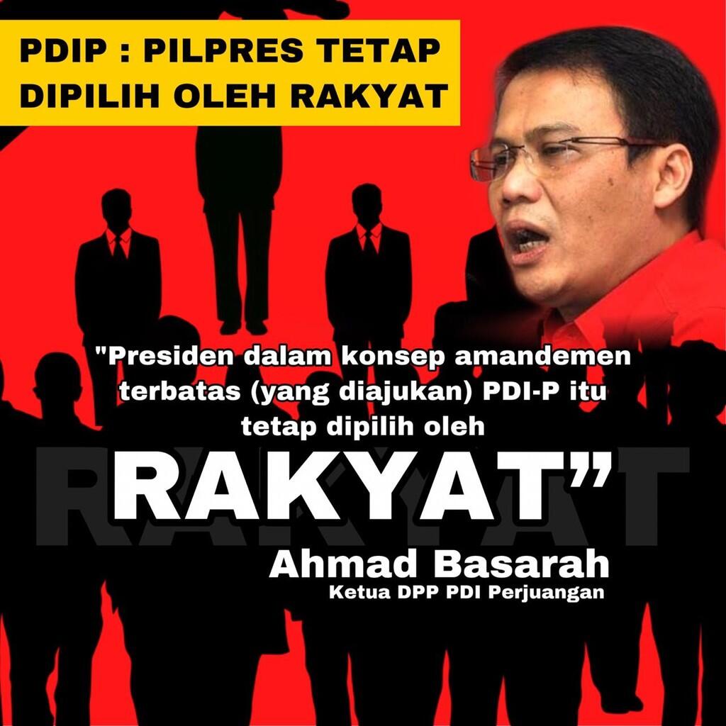 Usulkan Amandemen Terbatas UUD 1945, PDIP Pastikan Presiden Tetap Dipilih Rakyat