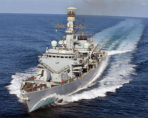 Target of HMS Kent Frigate For deployment in the Persian Gulf