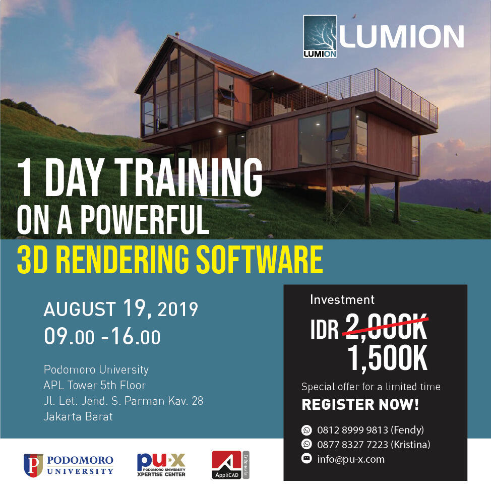 5 Hari Lagi !! Workshop Lumion 9.5