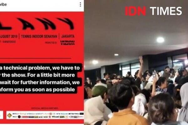 10 Potret Penonton Ricuh Akibat Konser LANY Hari Pertama Batal