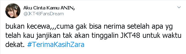 Zara Lulus dari JKT48, Ini 10 Jeritan Hati Para Netizen yang Sedih!