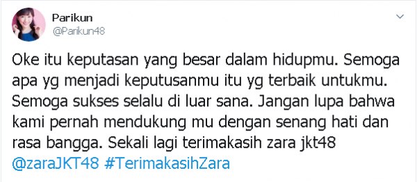 Zara Lulus dari JKT48, Ini 10 Jeritan Hati Para Netizen yang Sedih!