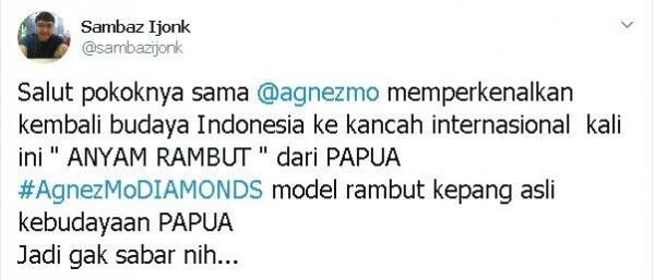 Agnez Mo Siapkan Budaya Papua di MV Diamonds, Begini 10 Reaksi Netizen