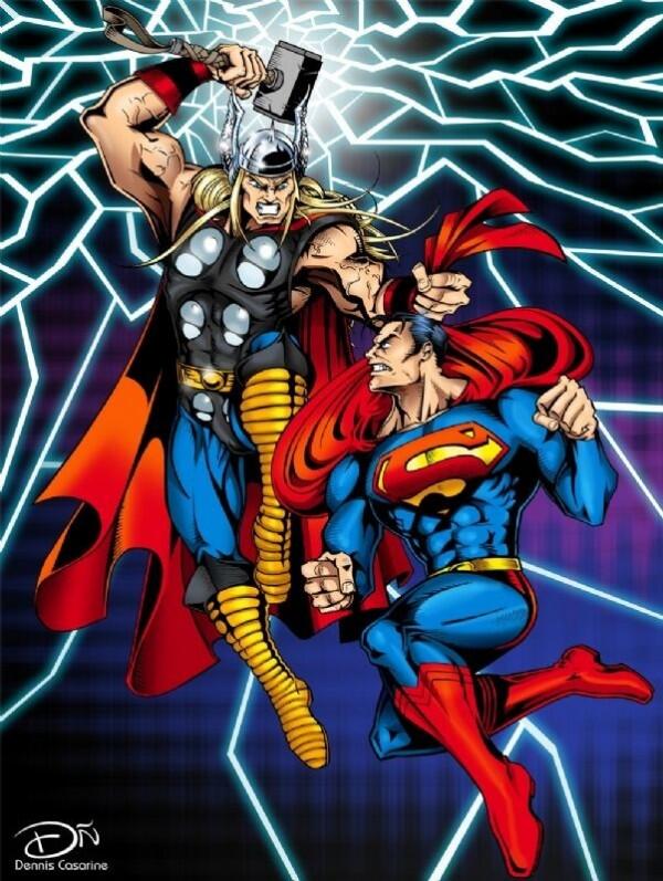 5 Penjelasan Jika Thor Melawan Superman, Siapa yang Menang?