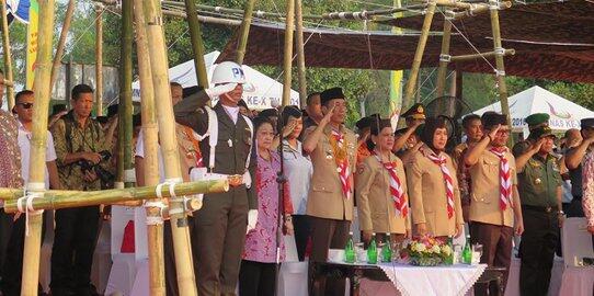 Didampingi Megawati, Jokowi Hadiri Upacara Peringatan Hari Pramuka ke-58