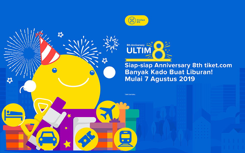 Rayakan Ulang Tahun, Tiket.com Bagikan Ragam Promo Spesial UltimEight Untuk Agan
