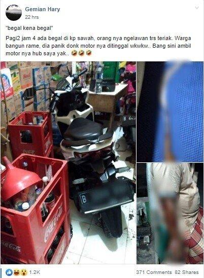 Korbannya Melawan, Begal di Pondok Gede Kabur Tinggalkan Motor Baru
