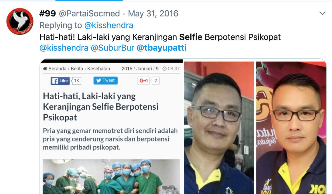 Serang Tedy Bayupatti Sebagai Psikopat, Benarkah Partai Socmed Pendukung Jokowi?!