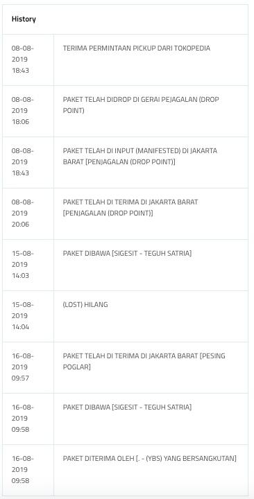 Provider pengiriman barang Si Cepat Mengecewakan