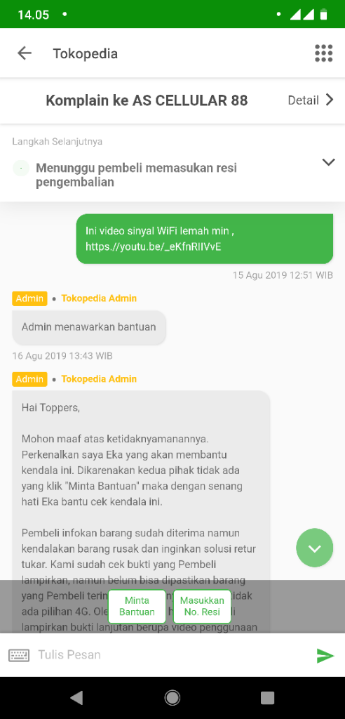 Tetap Tidak Berubah Kinerja Admin Tokopedia Nol Besar 