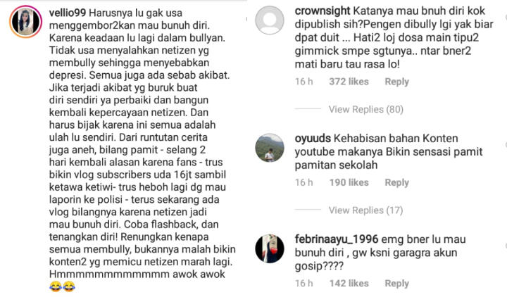 Mau Pamit Kek, Mau Bunuh Diri Kek, Bodo Amat..