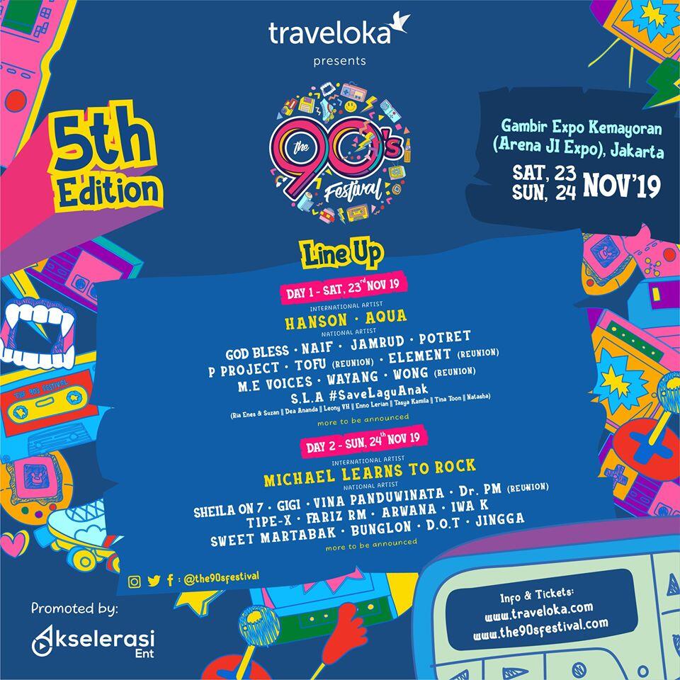 God Bless Hingga Michael Learns to Rock Bakal Tampil di The 90’s Festival 5th Edition