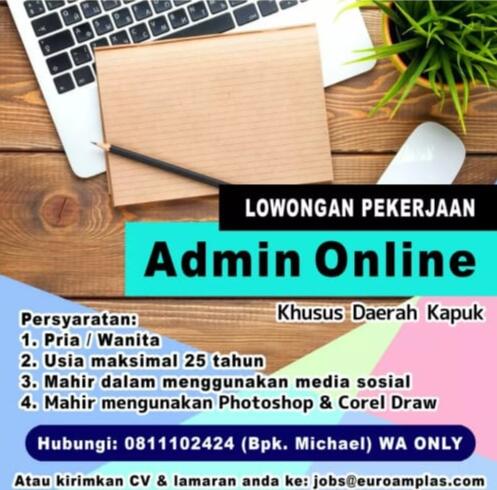 Dibutuhkn admin online