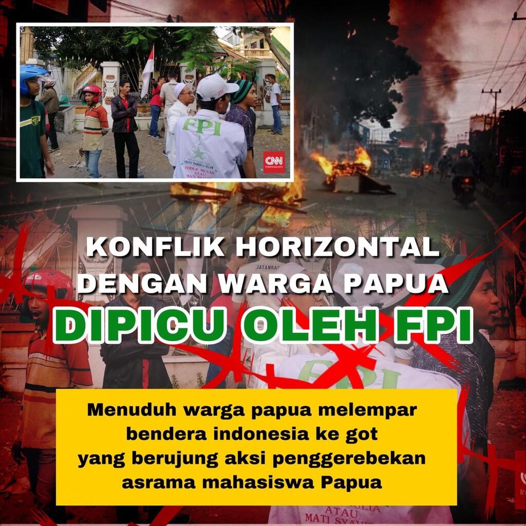 FPI Biang Keladi Tindakan Rasisme ke Warga Papua