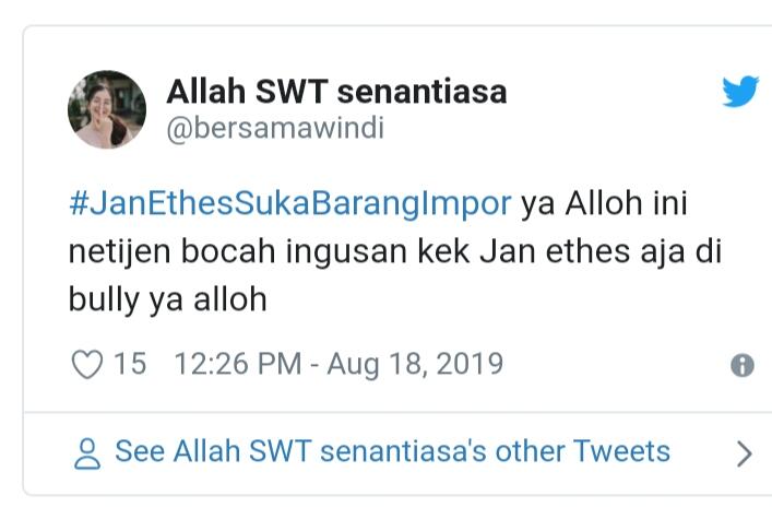 #JanEthesSukaBarangImpor Jokowi Kena Karma Sindiran