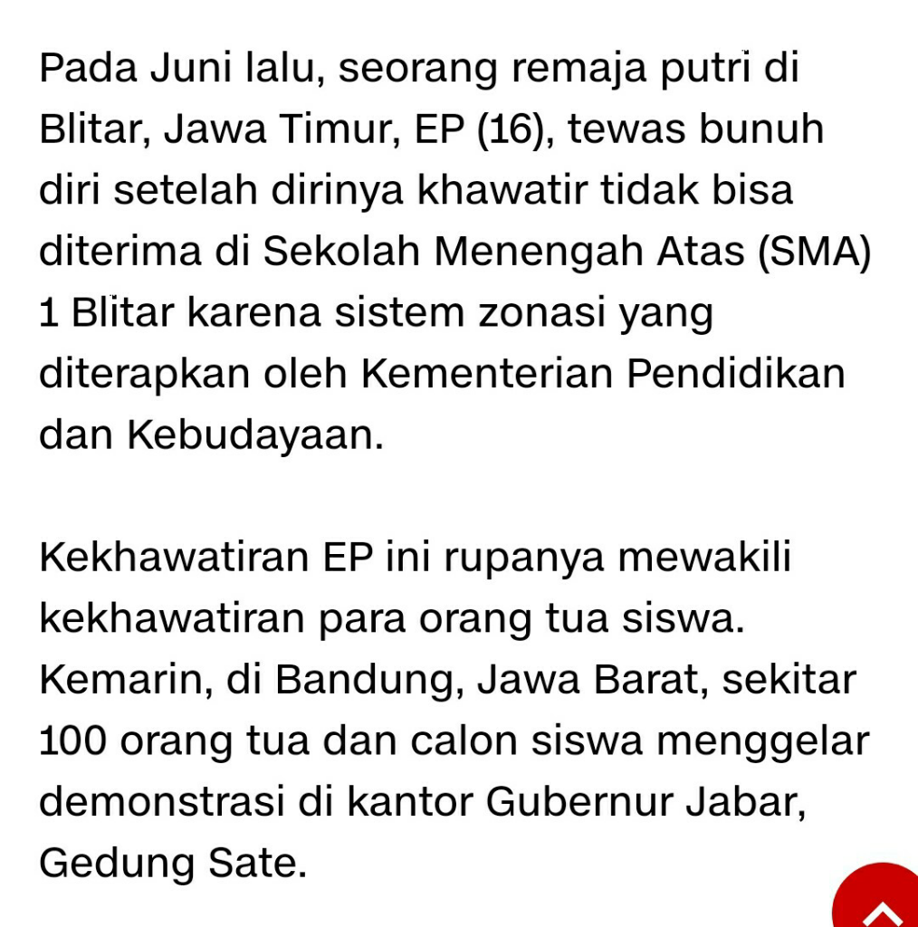 Kesiapan Masyarakat Indonesia Terhadap Penerapan Sistem Zonasi Pendidikan