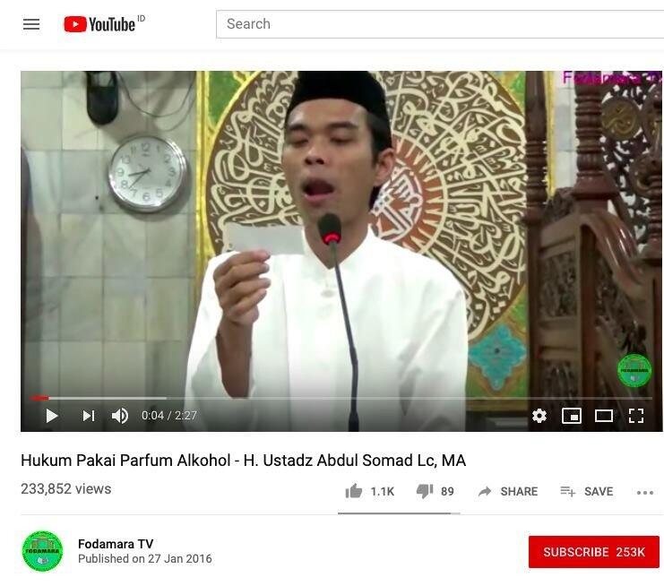 CEK FAKTA: Ustaz Abdul Somad Klaim Alkohol Parfum Terbuat dari Babi, Yakin?