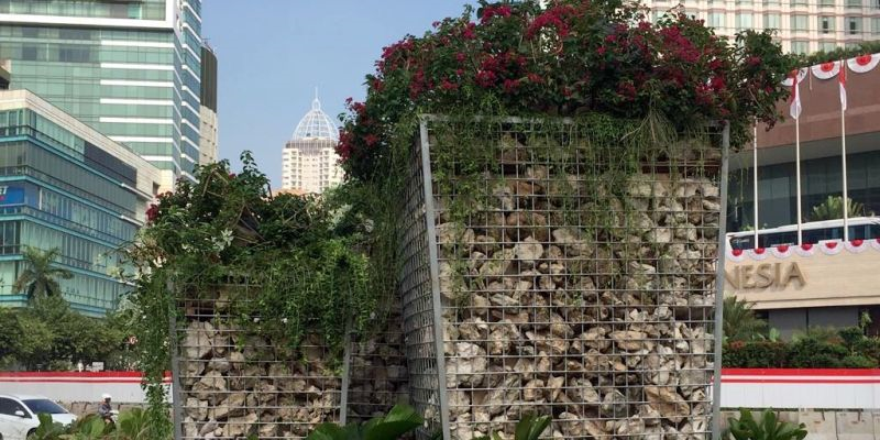 Batu Gabion Pengganti Getih Getah Jadi Intalasi Andalan Pemprov DKI 