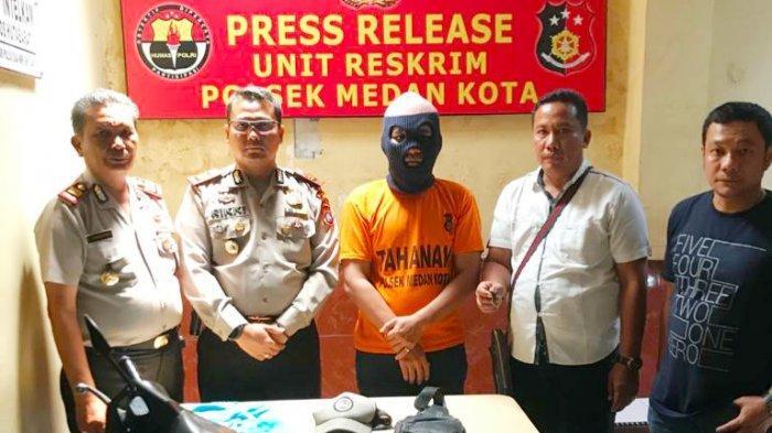 Terekam CCTV Mencuri Sepeda Motor, Theodorus Sinaga di Tangkap Polisi