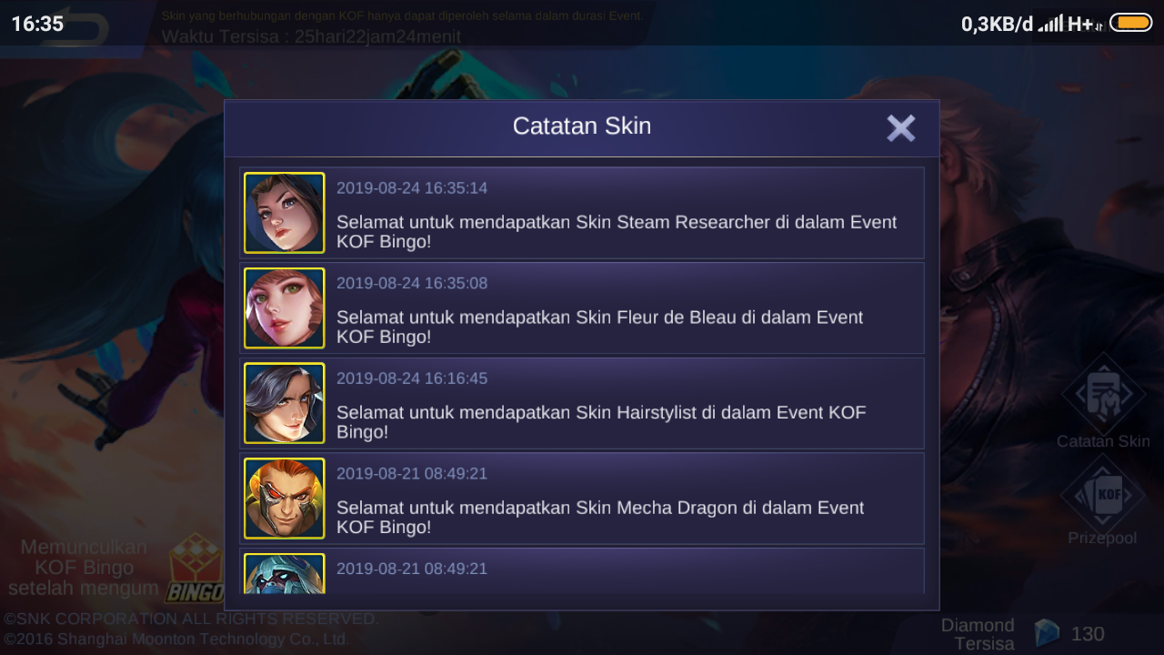 Tidak Dapat Skin Epic Setelah Draw 10x Di Mobile legends