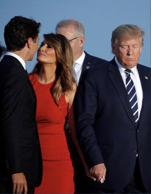Istrinya "Cipika Cipiki" dengan PM Kanada, Trump Hanya Terdiam