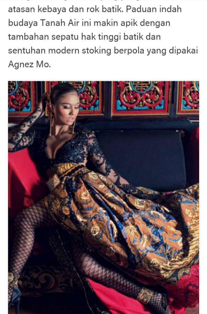 Ternyata Seorang Agnes Monica Juga Berkebaya Di Panggung, Sensasional Nih!