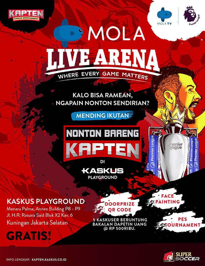 Yuk, Nobar Arsenal vs Spurs di KASKUS Playground. Gratis!