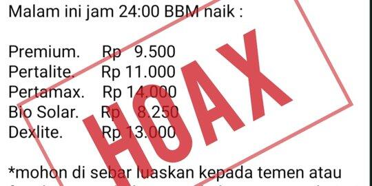 Pertamina Sebut Kenaikan Harga BBM per 30 Agustus 2019 Hoaks