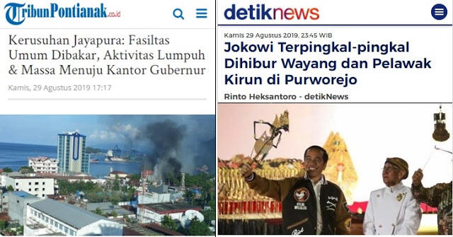 Disaat Papua Bergolak, Jokowi Terpingkal-pingkal Dihibur Pelawak