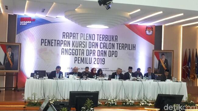 KPU Tetapkan Hasil Pileg 2019: PDIP-Golkar Peroleh Kursi Terbanyak DPR