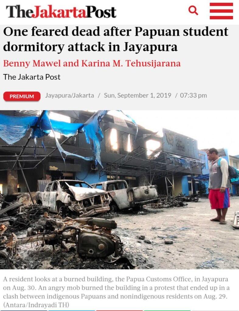 Seorang dikhawatirkan tewas setelah serangan asrama mahasiswa di Jayapura