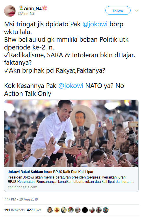 Mulai Ngeluh, Pendukung Jokowi Kecewa Iuran BPJS Dinaikkan
