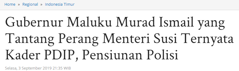 Duduk Perkara Gubernur Maluku Nyatakan Perang ke Menteri Susi, Berawal dari ...