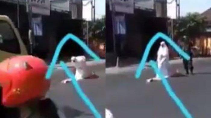 Aksi Emak-Emak Shalat Di Tengah Jalan Hingga Di Jaga TNI
