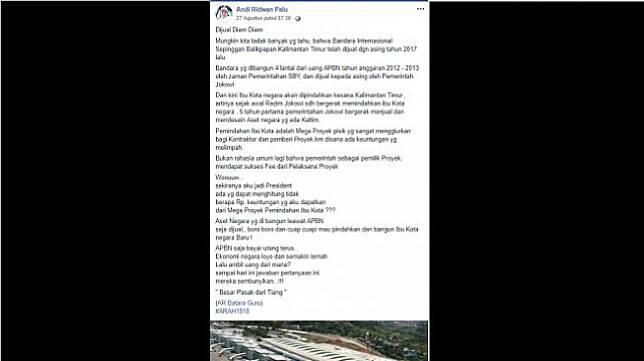 Turnback Hoax, Viral Bandara Sepinggan Dijual ke Asing, Ini Faktanya