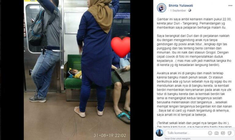Tidurkan Anaknya di Kereta, Alasannya Bisa Bikin Wanita Karir Merasa Malu