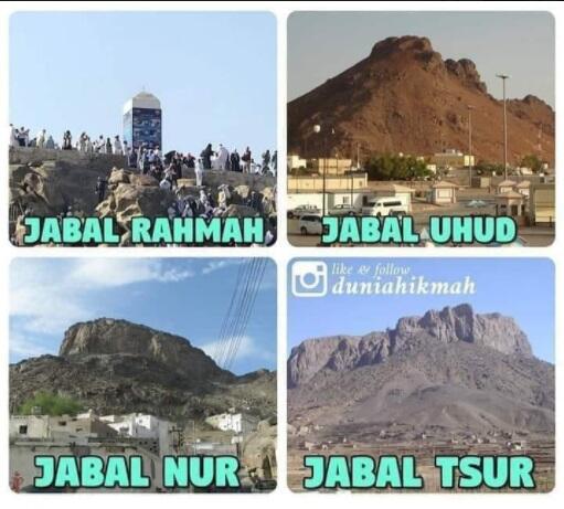 info, 4 Gunung bersejarah dalam islam