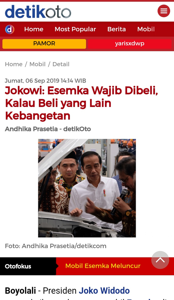 Jokowi Dibikin Malu Mobil yang Ditumpanginya Lagi