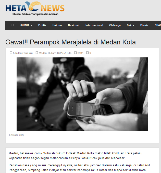 Begal Kena Pelor Ngaku Kapok, 2 Kali Kawin,Istri Muda Tak Tahu Kerjanya Merampok