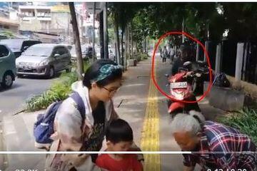 Pengendara Keras Kepala, Sudah Naik Trotoar, Serempet Anak Kecil