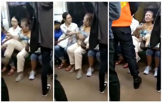 Tak Terima Disebut ‘Nenek’, Ibu Ini Ngamuk dan Injak Kaki Penumpang KRL