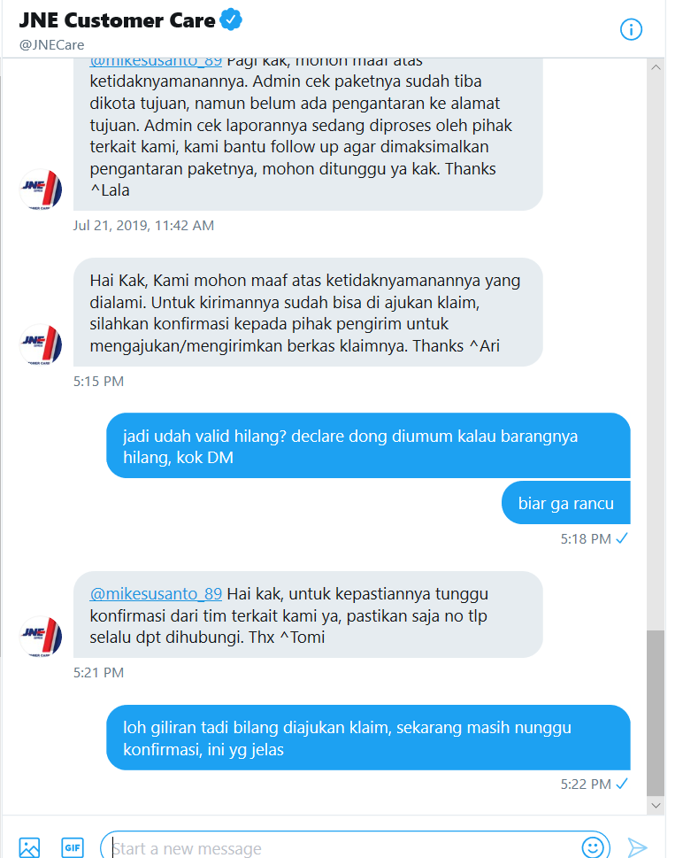 banyak maling yang bekerja di JNE, kiriman tokopedia berasuransi hilang!!!