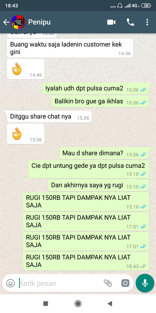 Penipuuuuu tukang convert pulsa