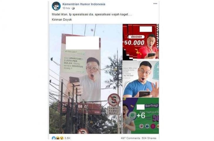 Penampakan &quot;WAJAH&quot; Kagetnya Muncul Dimana-Mana, Pria Ini Dicari NETIZEN