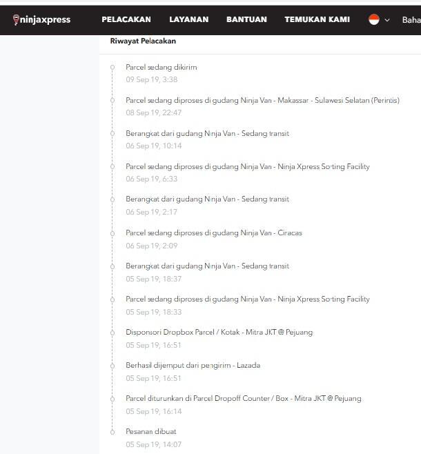Kecewa dengan jasa pengiriman Ninja Express