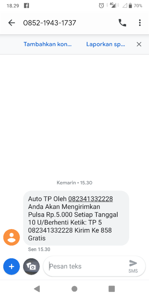 Hati-hati Modus Penipuan Baru di SMS