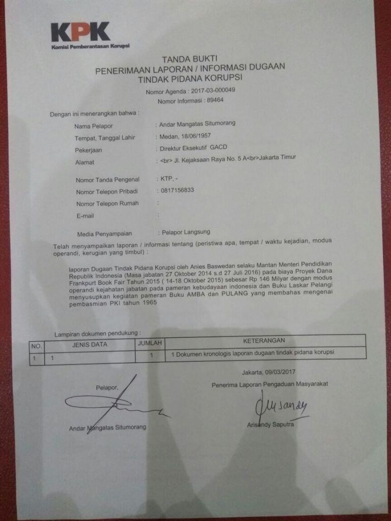 KPK Masuk Angin?, Andar: Korupsi Anies Baswedan, Kapan Disidangkan?