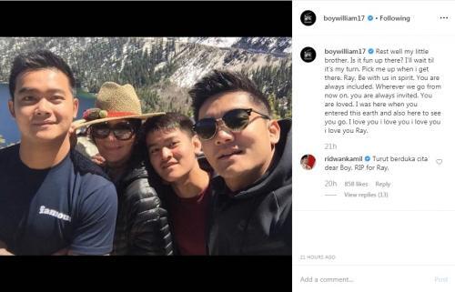 Adik Meninggal, Boy William: Jemput Aku saat Tiba di Sana
