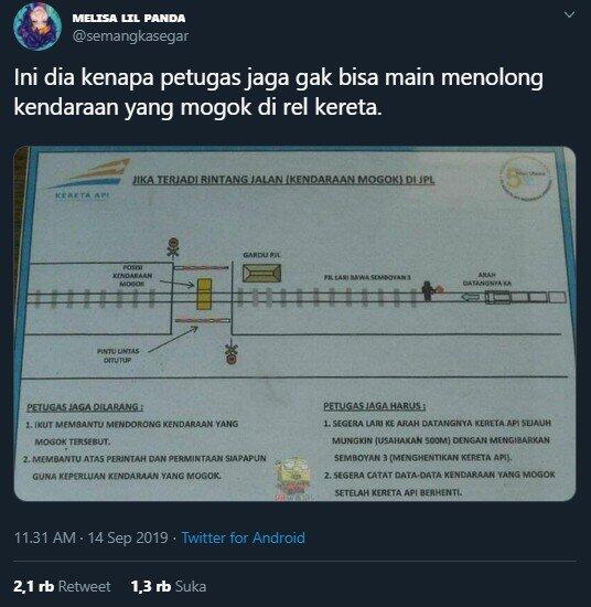 Inilah Alasan Mengapa Penjaga Lintasan KA Tidak Bantu Kendaraan yang Mogok Di Rel