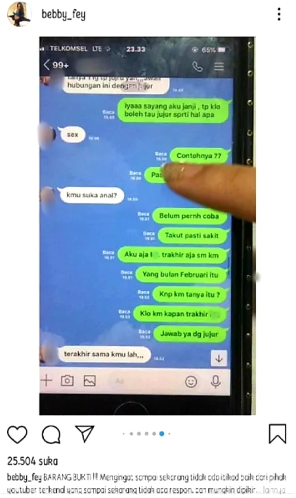 Penipuan dan Chat Mesum, AH "Youtuber Kondang_an" Dilaporkan DJ Baby&nbsp;Fey